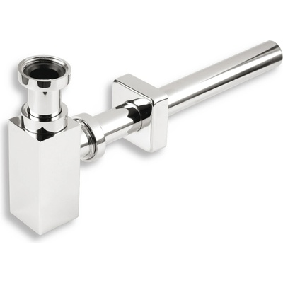 Novaservis Celokovový umývadlový sifón, štvorcový chróm 21,0