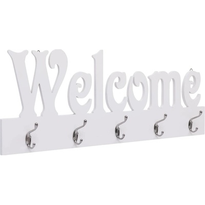 vidaXL WELCOME bílý 74 x 29,5 cm