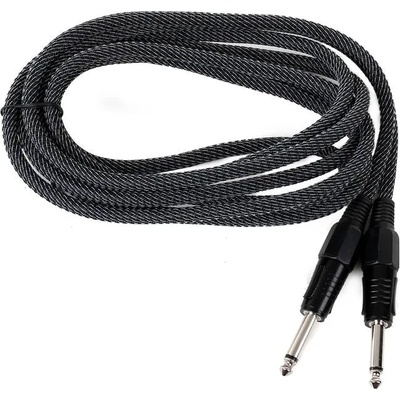 FrontStage 6.35 мм, черно-бял, комплект от три моно-жака кабела (PL-3X10696) (PL-3X10696)