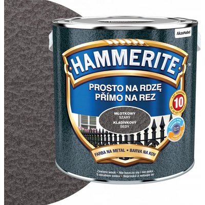 Akzo Nobel Hammerite přímo na rez 2,50L, kladívkový šedý