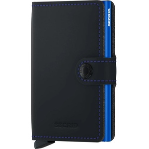 Secrid Miniwallet Matte Black & Blue (SECRID-6016-MA)