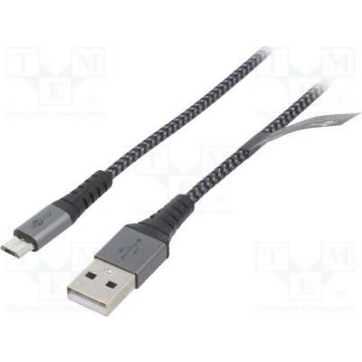 Goobay 49283 USB 2.0, USB A vidlice, USB B, micro vidlice, 2m