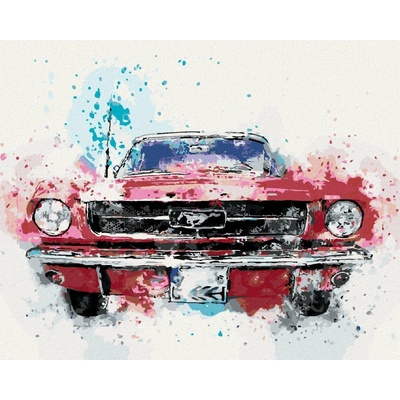 Zuty Malování Podle Čísel Auto Mustang 80 x 100 cm Plátno Rám