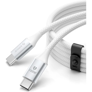 ORICO Кабел с бързо зареждане за устройства с USB-C порт - Orico CDX USB-C to USB-C Fast Charging Cable 100W (бял) (100 см) (CDX-100W)