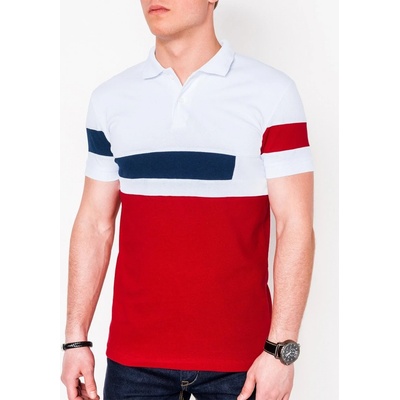 Ombre Clothing pánské polo tričko s límečkem Ace červené