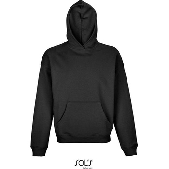 Sol's Connor Unisex mikina s kapuc. čierna