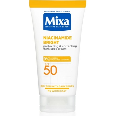 Mixa Niacinamide Bright коригиращ крем Против тъмни петна SPF 50 50ml
