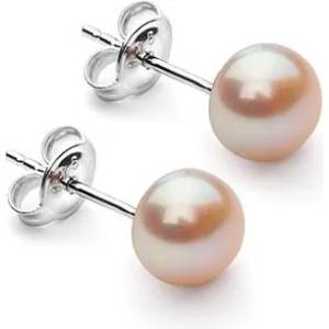 Swan Сребърни обици с естествена перла E7075P Swan