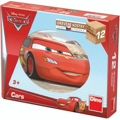 Dino Dřevěné kostky Cars ve světě – 12 kostek, 641228