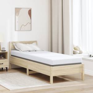 vidaXL Топер за матрак от мемори пяна 70 x 200 cm Thick Меко Бяло (4106242)