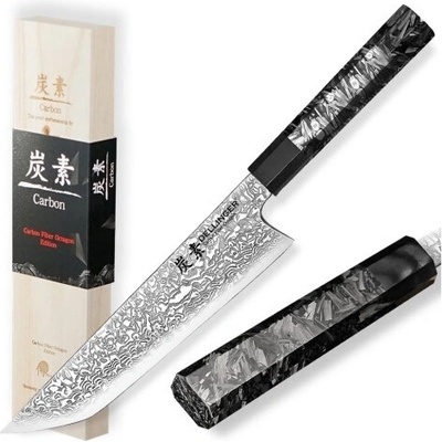 DELLINGER kuchyňský nůž Chef / Sakimaru 215 mm Carbon Fiber Octagon