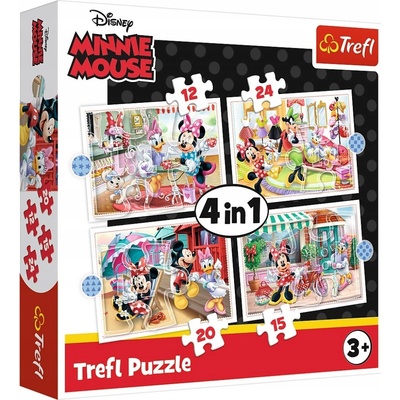 TREFL Minnie s přáteli 4v1 12,15,20,24 dílků