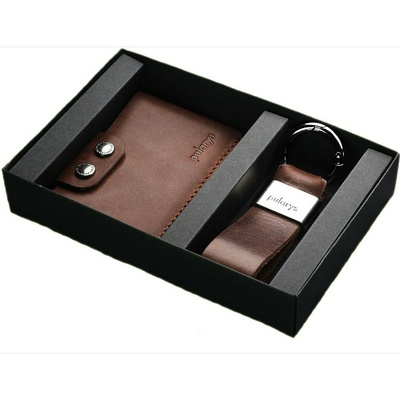 Pularys Мъжки кожен портфейл "Хоби" и ключодържател Подаръчен комплект кафяв 189414102 Pularys | Kafyav | МЪЖЕ | ЕДИН РАЗМЕР