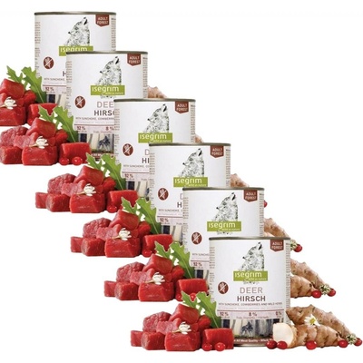 Isegrim Dog Adult Deer with Sunchoke Cowberries & Wild Herbs 6 x 800 g