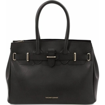 Tuscany Leather kožená business kabelka do ruky TL Bag Čierna