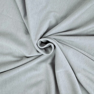 Tričkovina BIO Bavlna Washed 150g - Šedá světlá