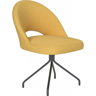 White Label Living Mick kovové nohy oblouk žlutý látkový potah