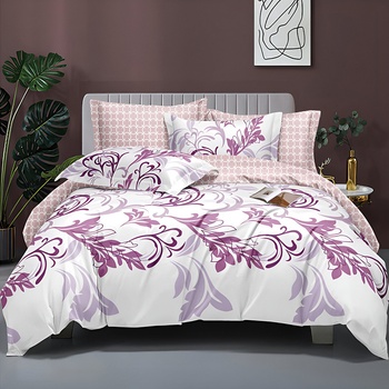 EmonaMall Двулицево спално бельо EmonaMall, 4 части - Модел S15386 (S15386-66666b)