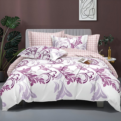 EmonaMall Двулицево спално бельо EmonaMall, 4 части - Модел S15386 (S15386-66666b)