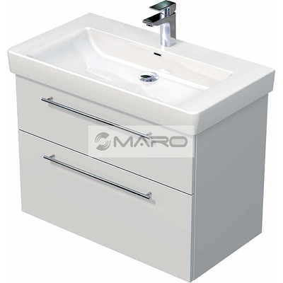 Smart30 Orin Skříňka se 2 zásuvkami s umyvadlem Laufen Pro S 85 x 46 cm bílá lesk OR 85 2Z A0536 SET
