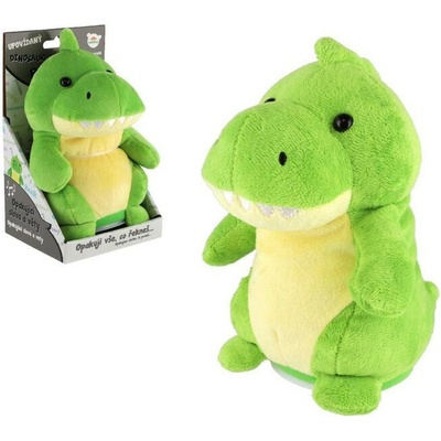 Teddies Plyšový dinosaurus Rexík opakující věty 18 cm na baterie a se zvukem