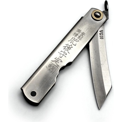 NAGAO Japonský zavírací nůž Higonokami z oceli VG10 Warikomi - 100 mm, nerez HN100VG – Zboží Dáma