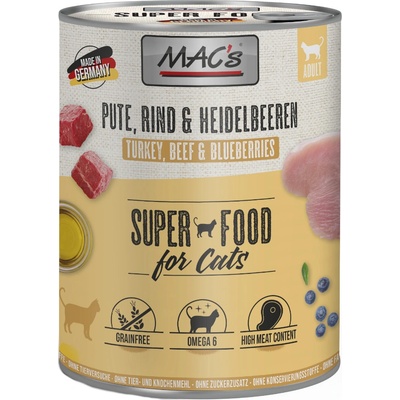 MAC's Cat Morčacie a hovädzie s čučoriedkami 24 x 800 g