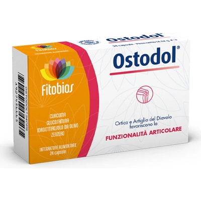 Fitobios Ostodol - Подвижност и комфорт за ставите с куркума, глюкозамин и дяволски нокът, 24 капсули (430680 FITO)