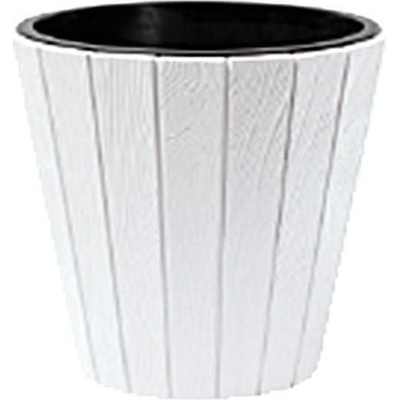 Prosperplast Kvetinac WOODE 490 54 lit biely vložka