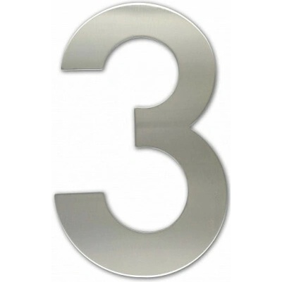 Číslica "3" fasádna 150mm NEREZ S Nerez