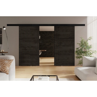 KIER Posuvné dvere BELMO DUO jaseň tmavý 132 cm