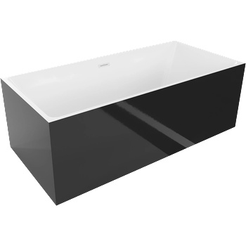 Mexen Nita свободностояща вана 170 x 80 см, бяла/черна, бял преливник - 52091708075-20 (52091708075-20)