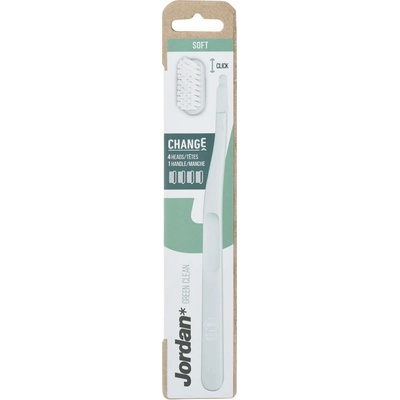 Jordan Green Clean Change Soft Zubní kartáček s vyměnitelnou hlavicí + 4 hlavice