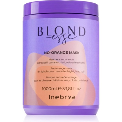 Inebrya BLONDesse No-Orange Mask маска за коса неутрализиращ кафеникавите оттенъци 1000ml