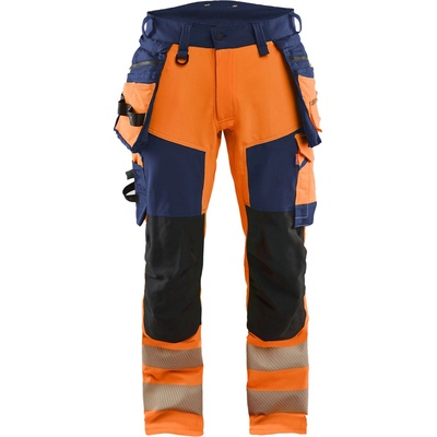 Blåkläder AB 1122 reflexní nohavice oranžová/námornická modrá