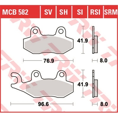 Přední brzdové destičky TRW / Lucas Benelli 125 Caffe Nero 2008 -