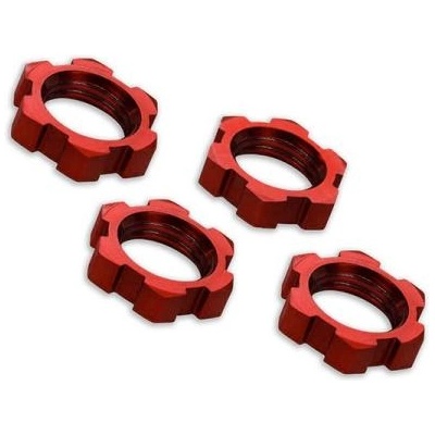 Traxxas гайка на колелото 17mm алуминиева червена (4)
