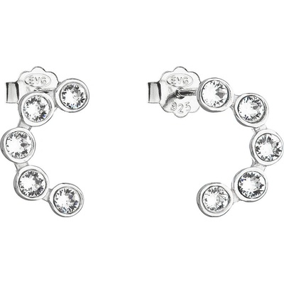 Pavona pecka s krystaly Swarovski bílý půlkruh 31258.1