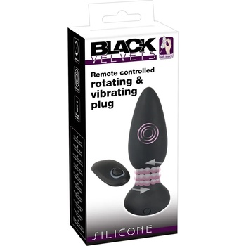 Image 1 of Black Velvets Remote Controlled Silicone Rotating & Vibrating Plug