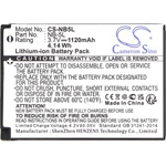 Cameron sino Батерия за апарат CANON NB5L Li-Ion 3.7V, 1000MAH, Cameron Sino (CS-NB5L) - BestPC