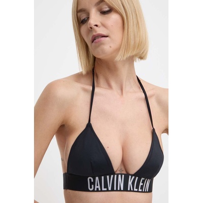 Calvin Klein Горнище на бански Calvin Klein в черно с меки чашки KW0KW02581 (KW0KW02581)