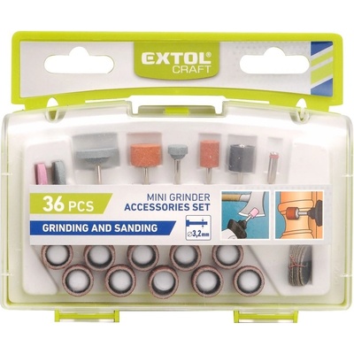 EXTOL CRAFT 73416 nástavce brusné na přímou brusku, sada 36ks