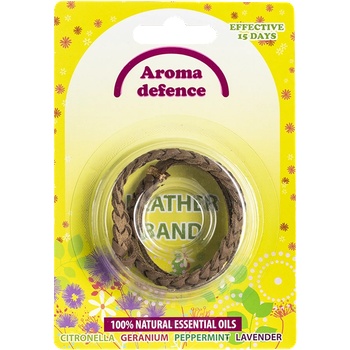 Z-repelenti Кожена гривна " Aroma Defence" с аромат на Цитронела, Лавандула, Здравец и Мента | Z-repelenti (999006)