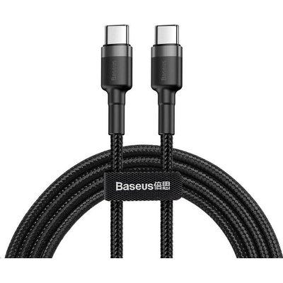 Baseus Cafule Series nabíjací / dátový kábel USB-C na USB-C PD2.0 60W Flash 1m, šedá-čierna