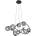 WOFI 7014-805 - LED Пендел NANCY 8xG9/3, 5W/230V черен/хром (W3976)