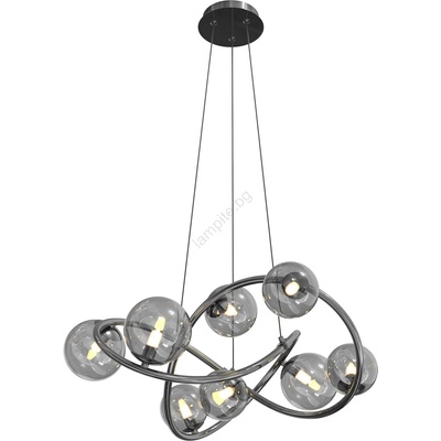 WOFI 7014-805 - LED Пендел NANCY 8xG9/3, 5W/230V черен/хром (W3976)