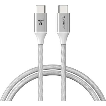 ORICO USB кабел Orico USB C-to-C PD 100W Charging 1.0m White - CDX-100CC-WH (CDX-100CC-WH-BP)