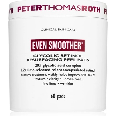 Peter Thomas Roth Even Smoother Glycolic Retinol Resurfacing peel Pads peelingové pleťové tamponky na noc 1 cps