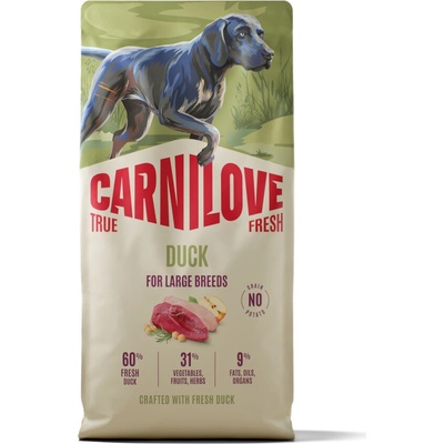 Carnilove True Fresh Dog Dry Duck for Adult Large Breeds 2 x 12 kg