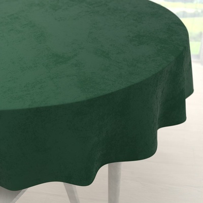Biante Veľký zamatový okrúhly obrus Velvet Premium SVP-012 Zelený Ø 240 cm